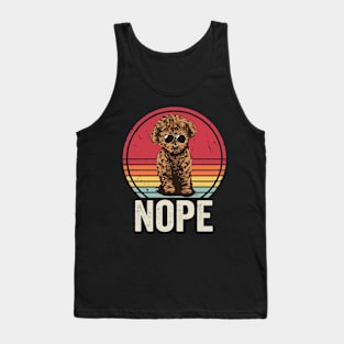 Nope Funny Cavapoo With Sunglasses Tank Top